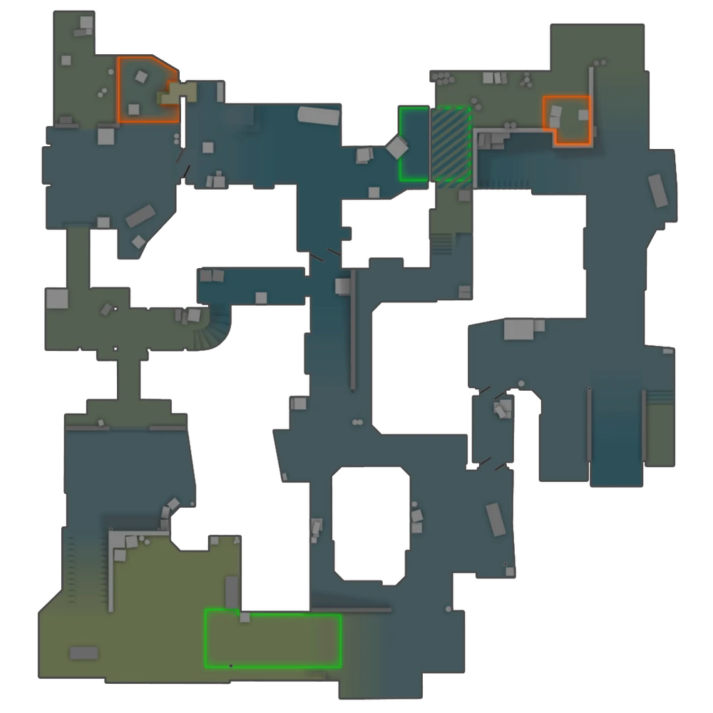 Dust2 俯视地图